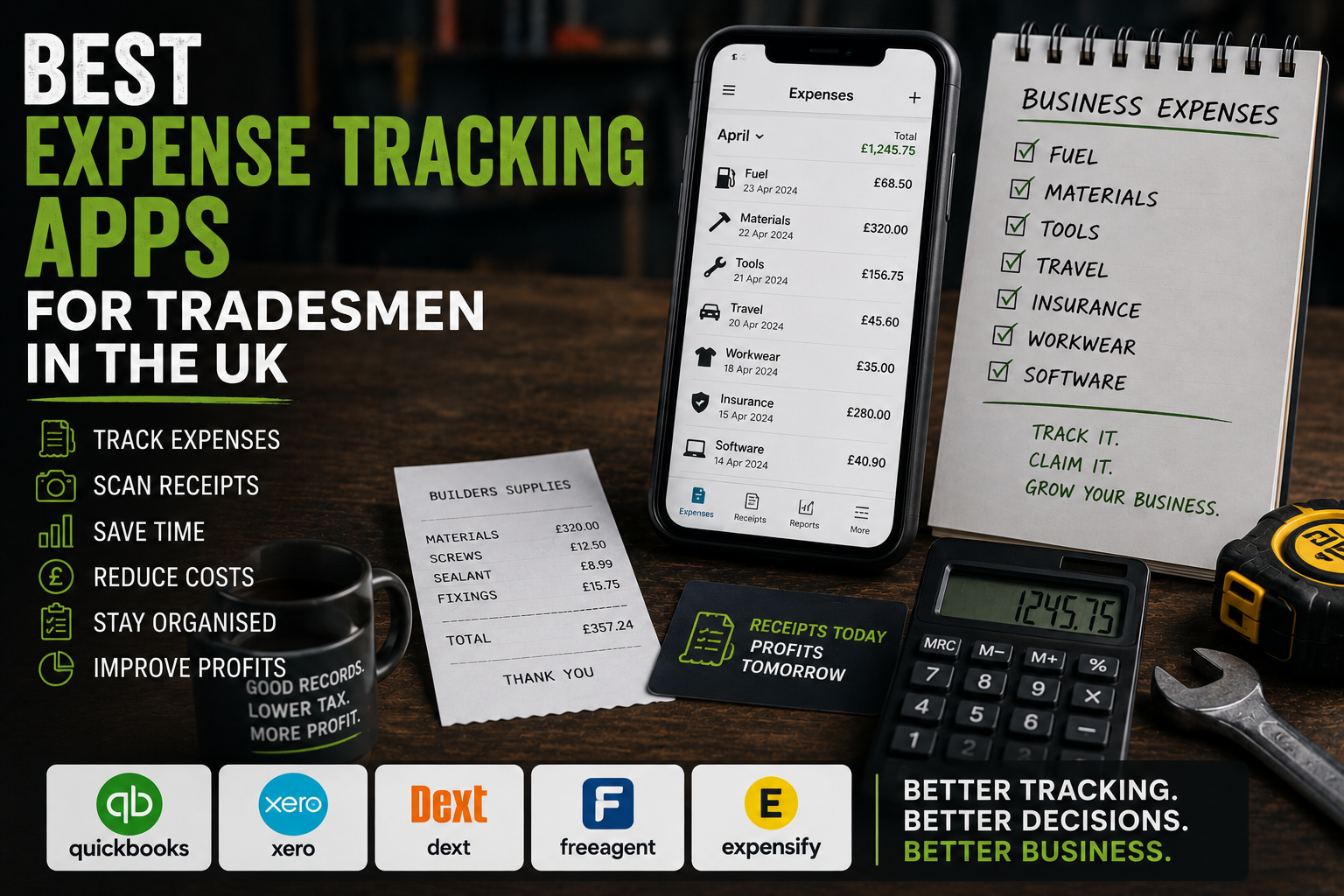 Best Expense Tracking Apps for Tradesmen in the UK